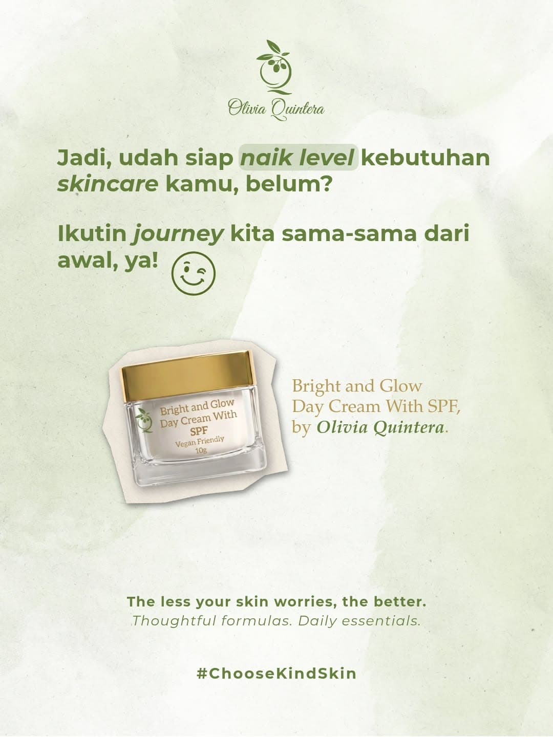 Bright and Glow Day Cream with SPF, infografis