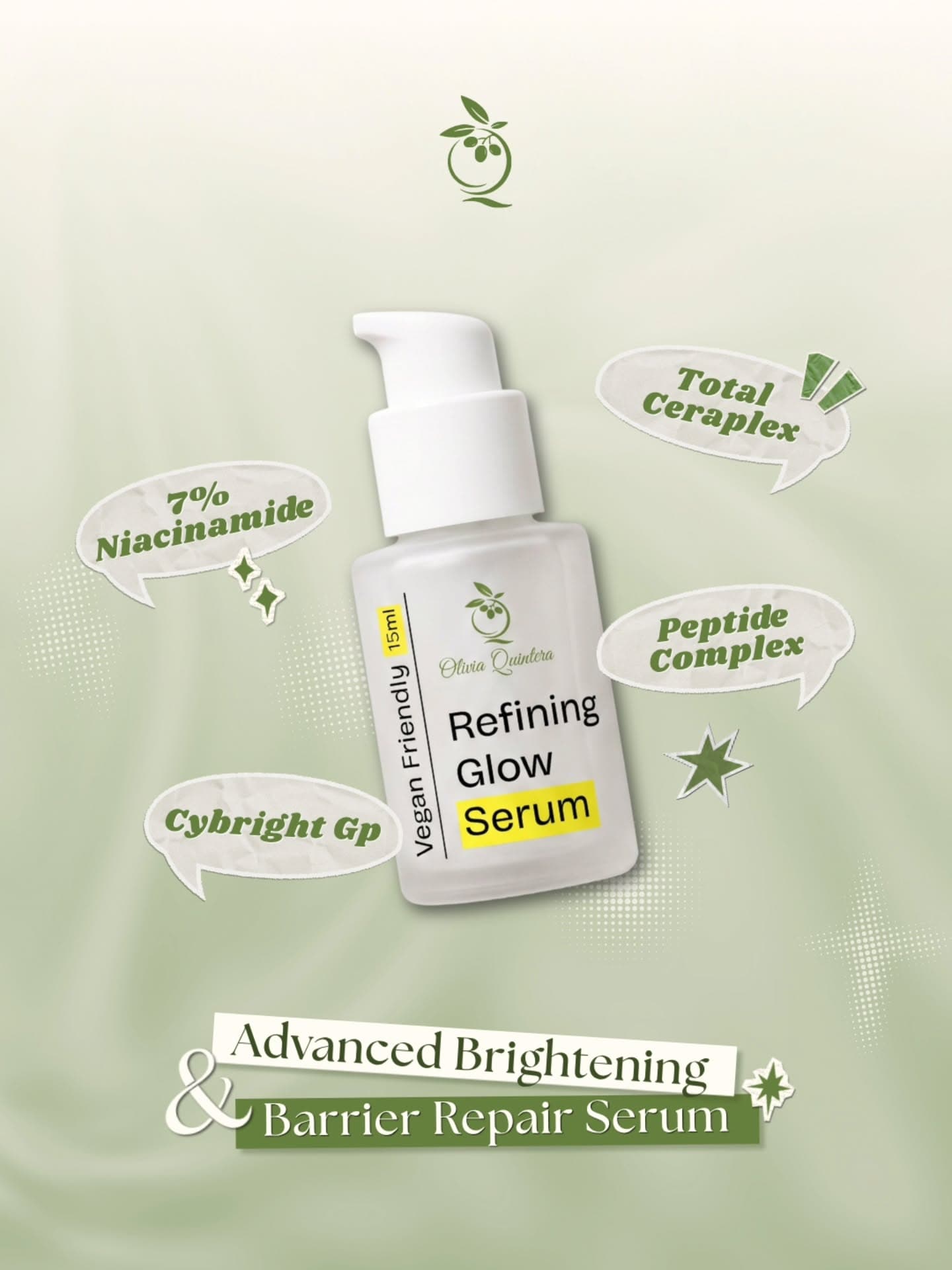 Refining Glow Serum, infographic