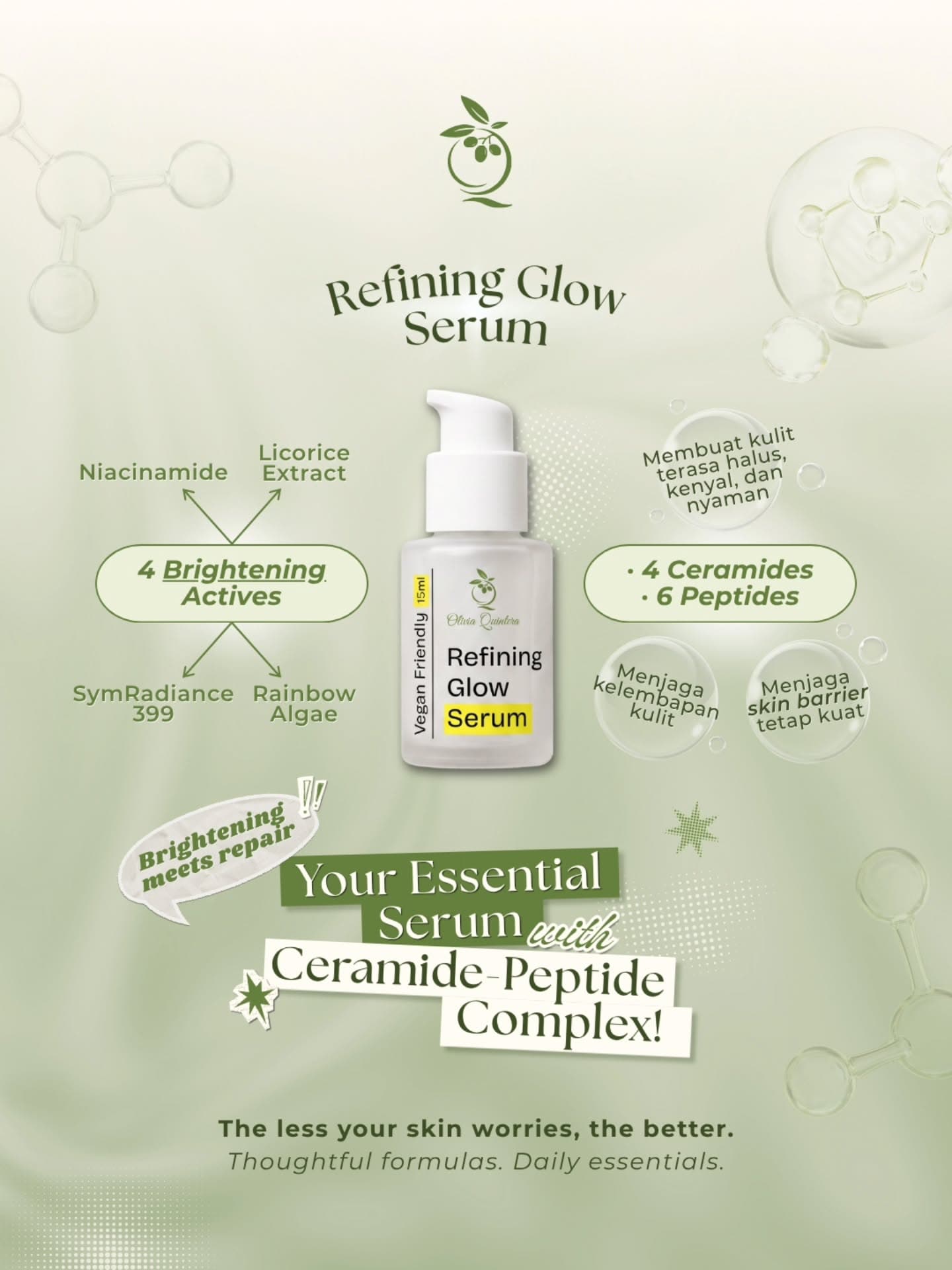 Refining Glow Serum, infographic