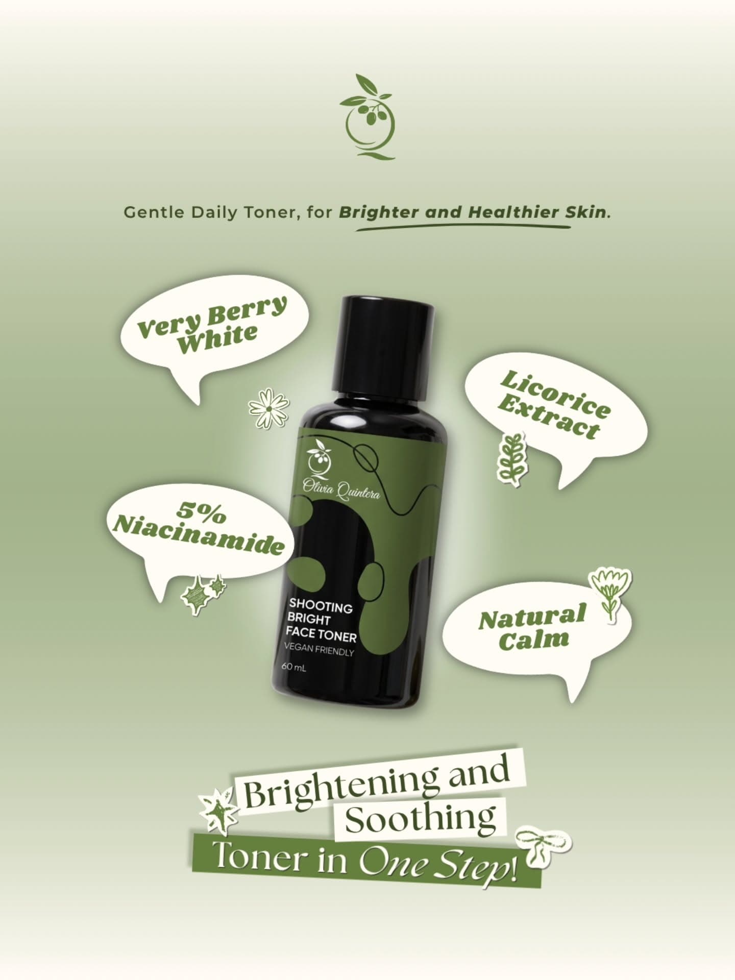 Shooting Bright Face Toner, infographic